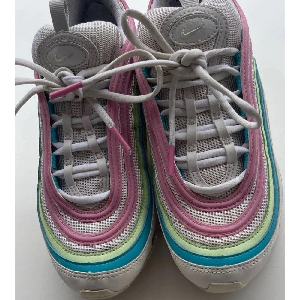 Nike Air Max 97 Women's Running Shoes SZ 7.5 White/Pink, CW7017-100
